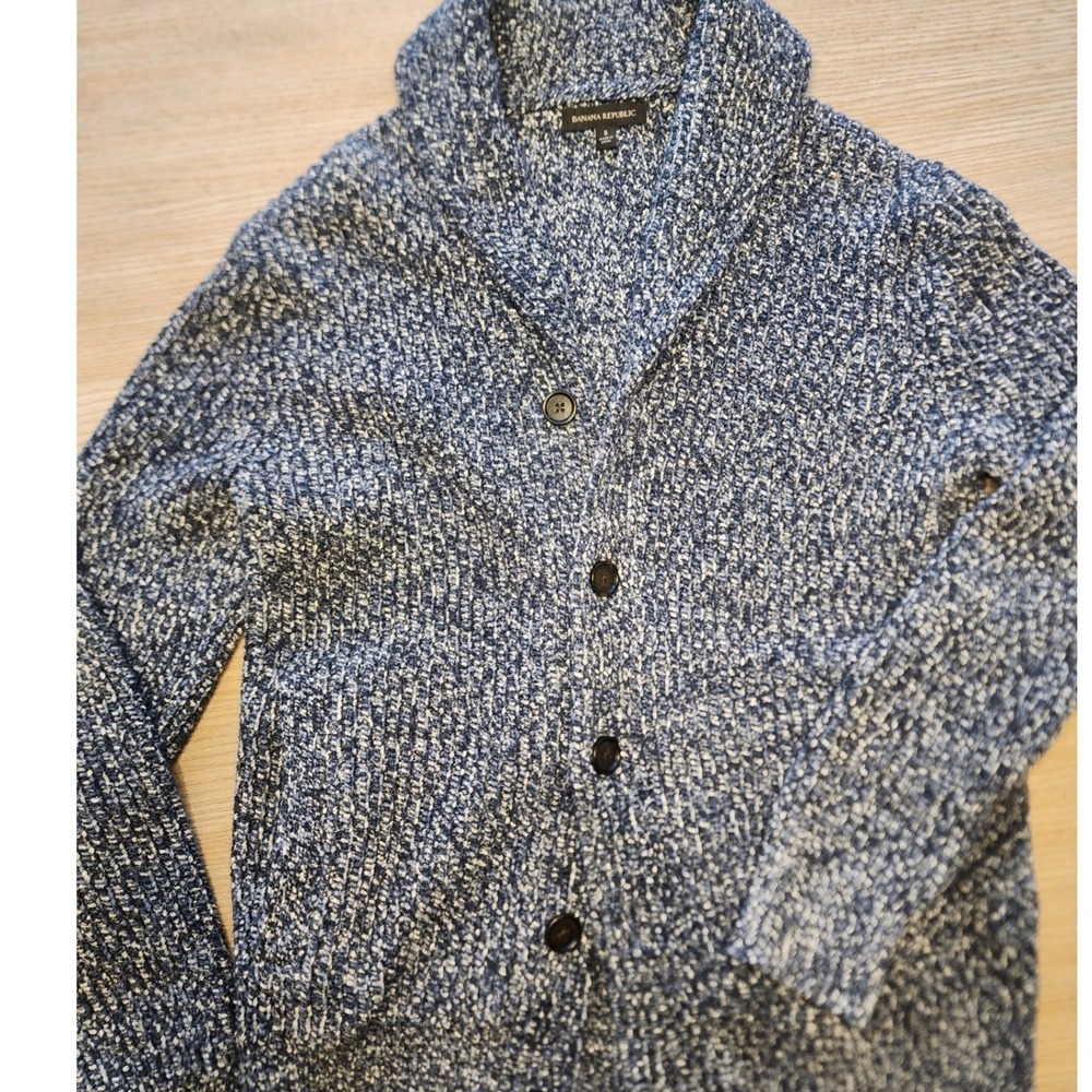 ✨️Banana Republic Mens Shawl Collar Cardigan Sweater. Knit Y2K STREETWEAR boho